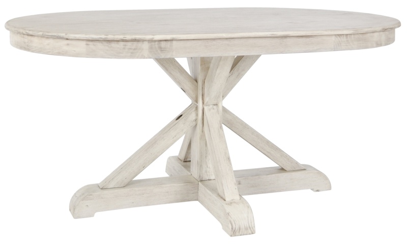 Almetta 63'' Pine Solid Wood Pedestal Dining Table