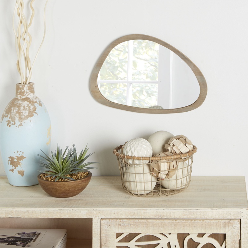 Altoona Asymmetrical Wood Wall Mirror