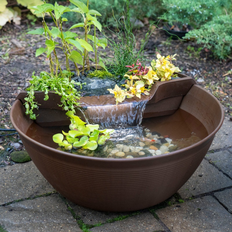 Amaani Acrylic and Resin Pond and Waterfall Kit Fountain with Light