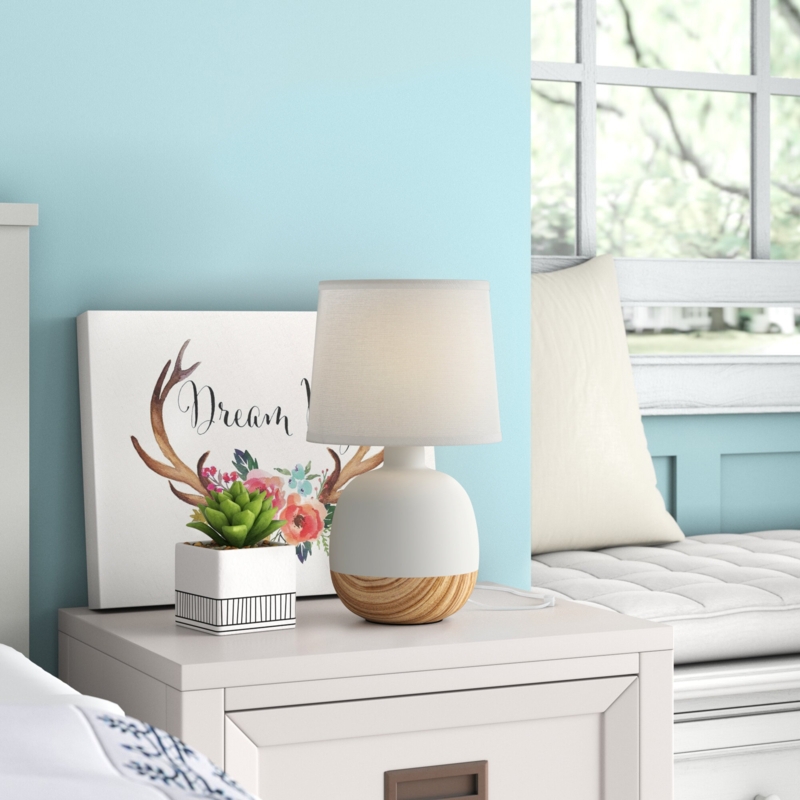 Dome-Shaped Porcelain Table Lamp