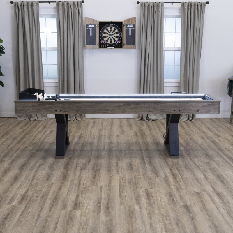 LED Light Up Shuffleboard Table with Bowling