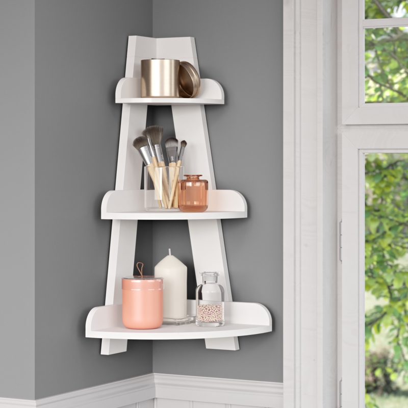 Corner Storage Ladder Shelf