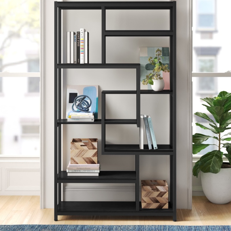 Amezcua 39.37'' W Iron Geometric Bookcase
