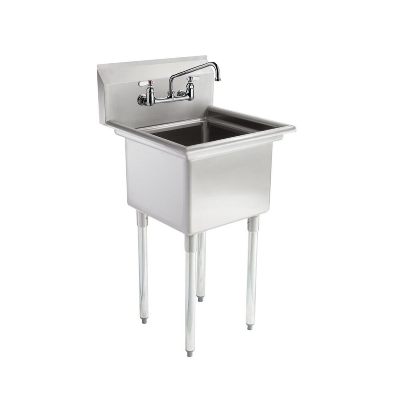 Amgood Commercial Stainless Steel Sink - Restaurant Kitchen Prep & Utility Sink With 10" Faucet