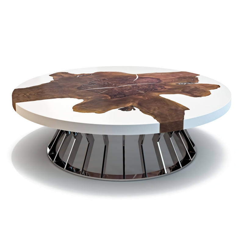 Luxury Handmade Walnut and Resin Table