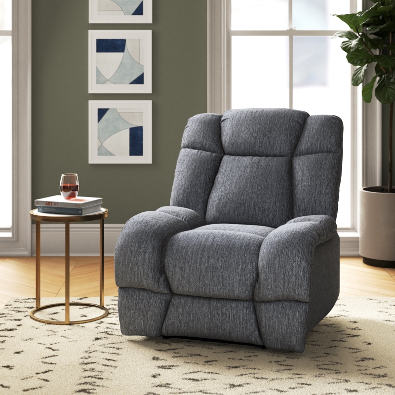 Power-Reclining Microsuede Armchair