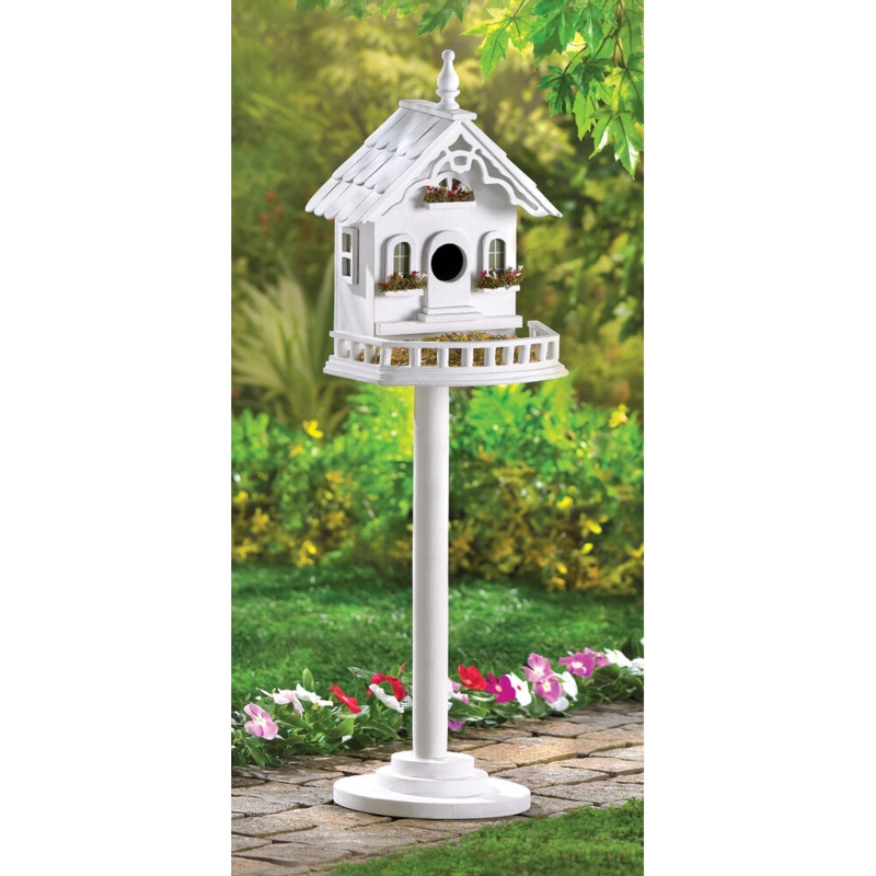 Anastagio Cape Cod Pedestal 12 in x 8 in x 11 in Birdhouse
