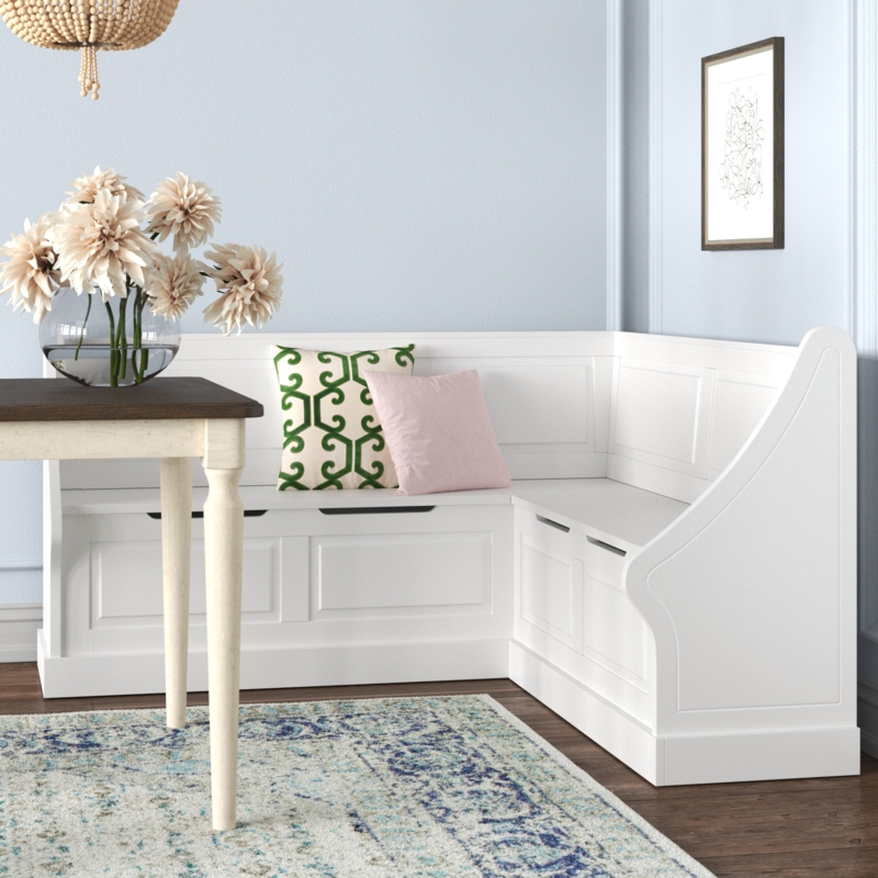 Rustic Breakfast Nook Bench with Storage