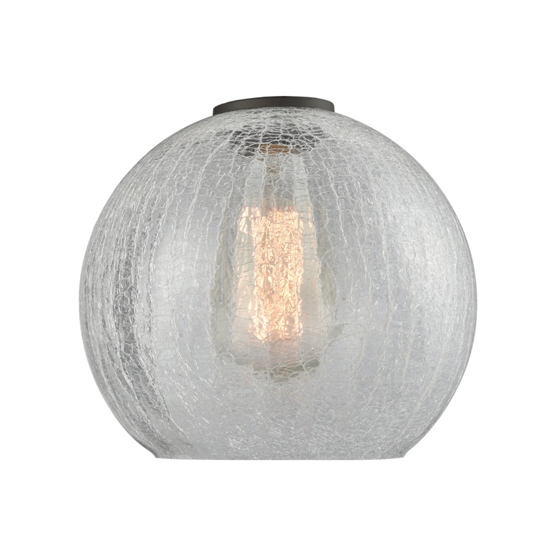 Anchondo 7'' H Glass Sphere Pendant Shade in Clear Crackle