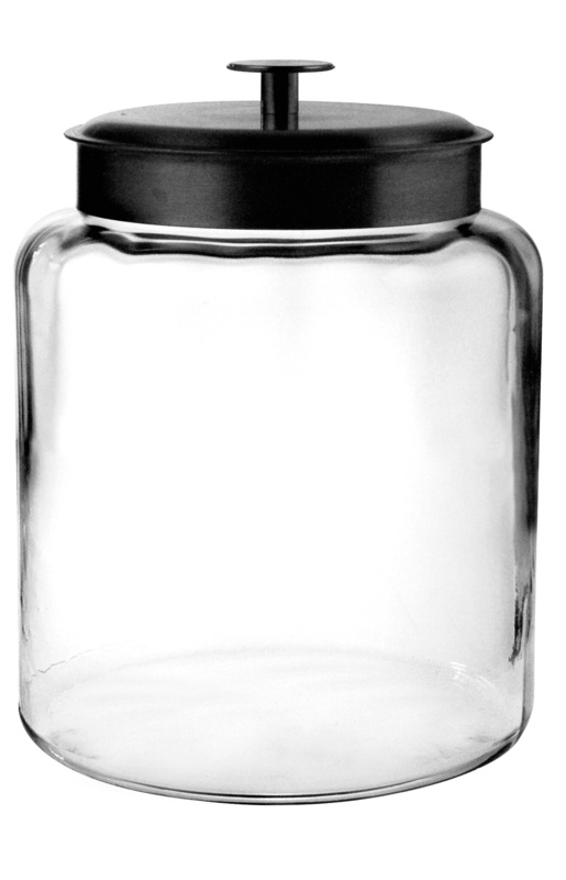 Anchor Hocking Montana Jar with Black Metal Lid