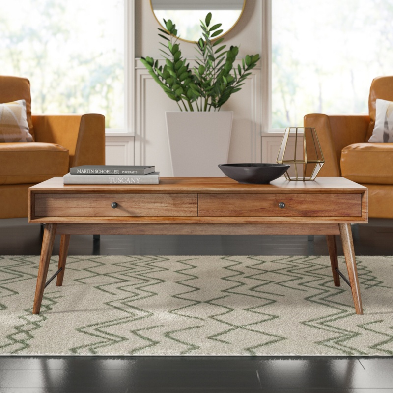 Scandinavian-Inspired Coffee Table with Drawers