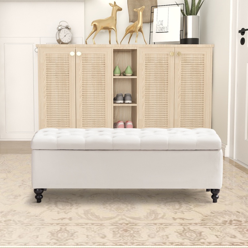 Anelis Upholstered Flip Top Storage Bench