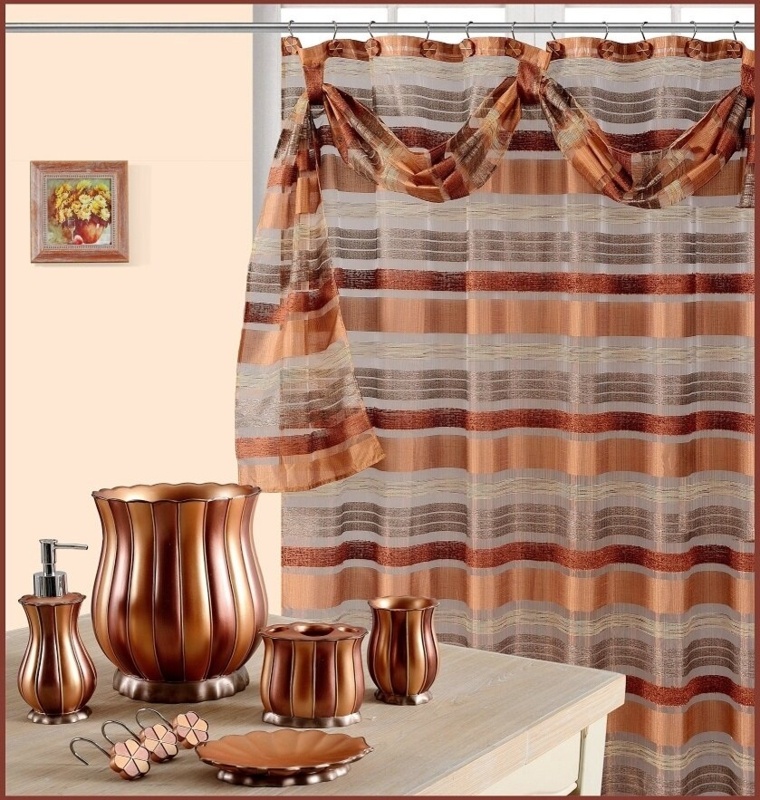 Anette Striped Single Shower Curtain