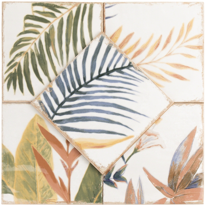 Ceramic Field Tile with Cuban-Inspired Design