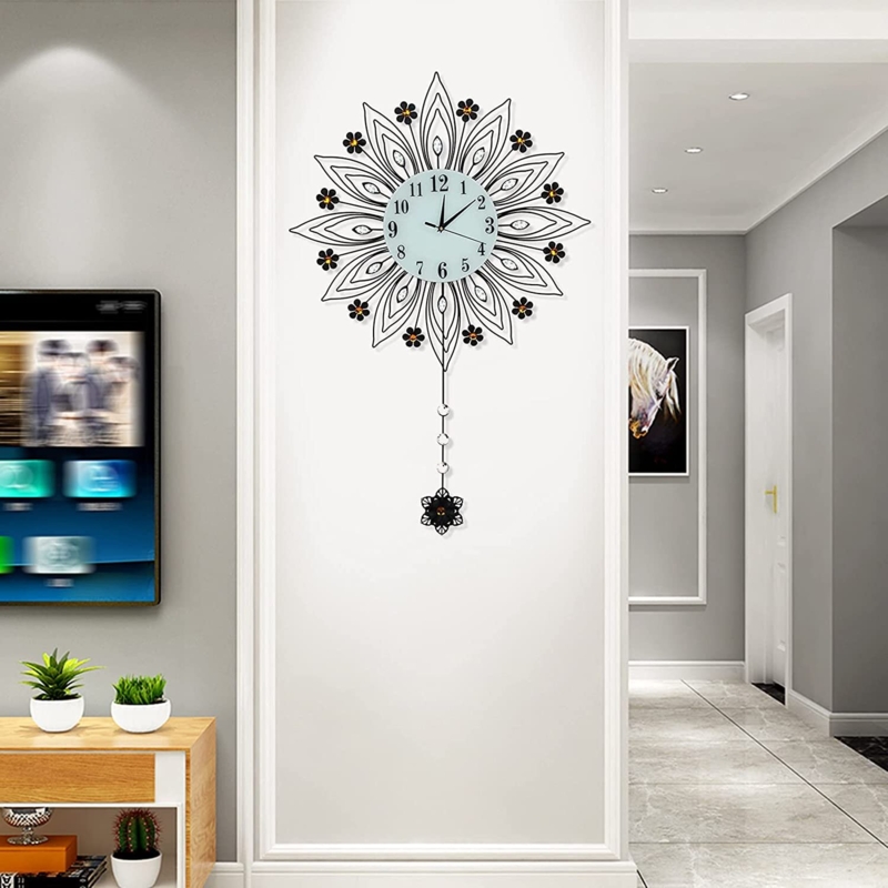 Novel Flower Shape Wall Clock