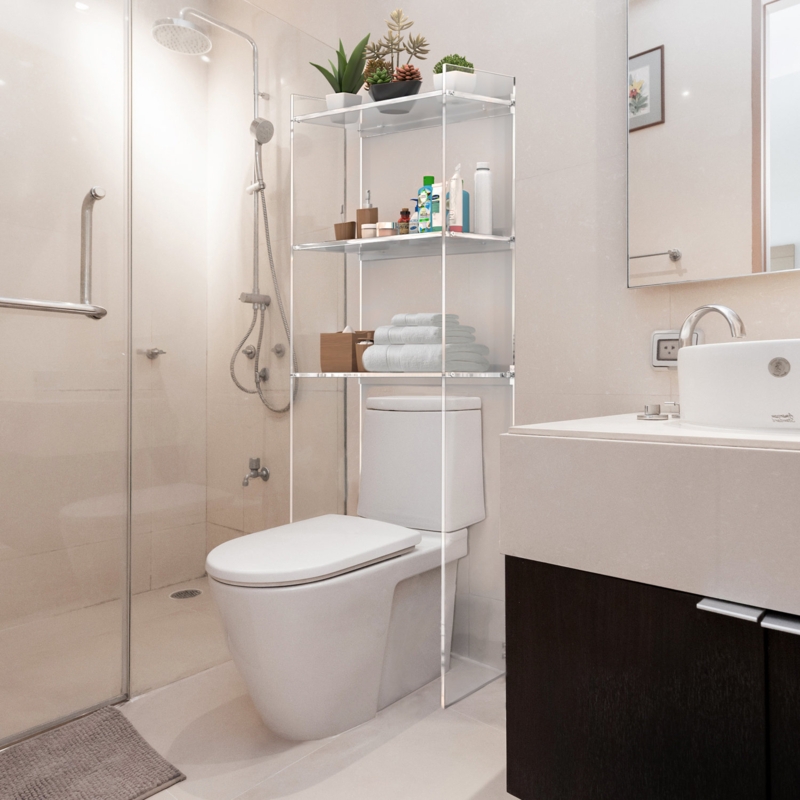 Clear Acrylic Over-the-Toilet Storage