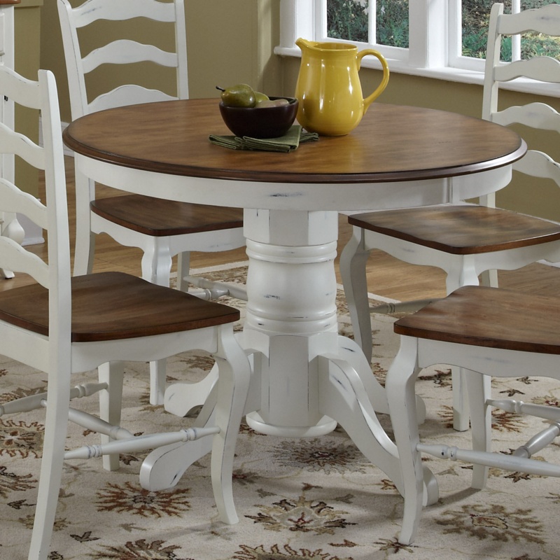Anjelita 42'' Solid Wood Pedestal Dining Table