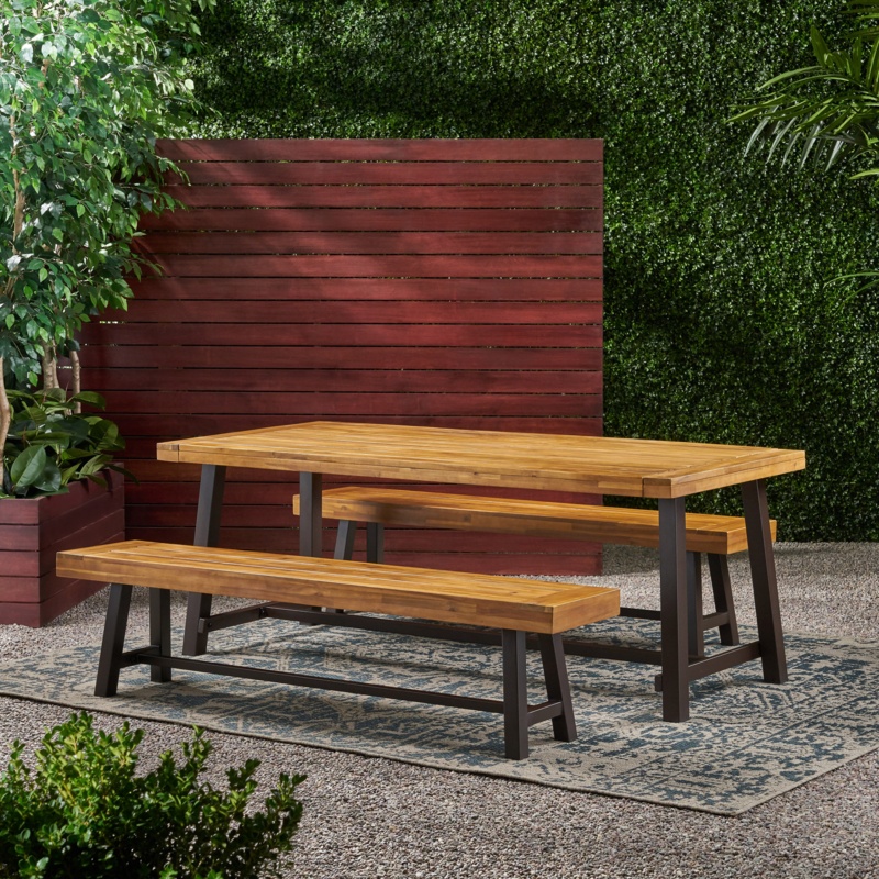 Annistyn Rectangular 6 - Person Outdoor Dining Set