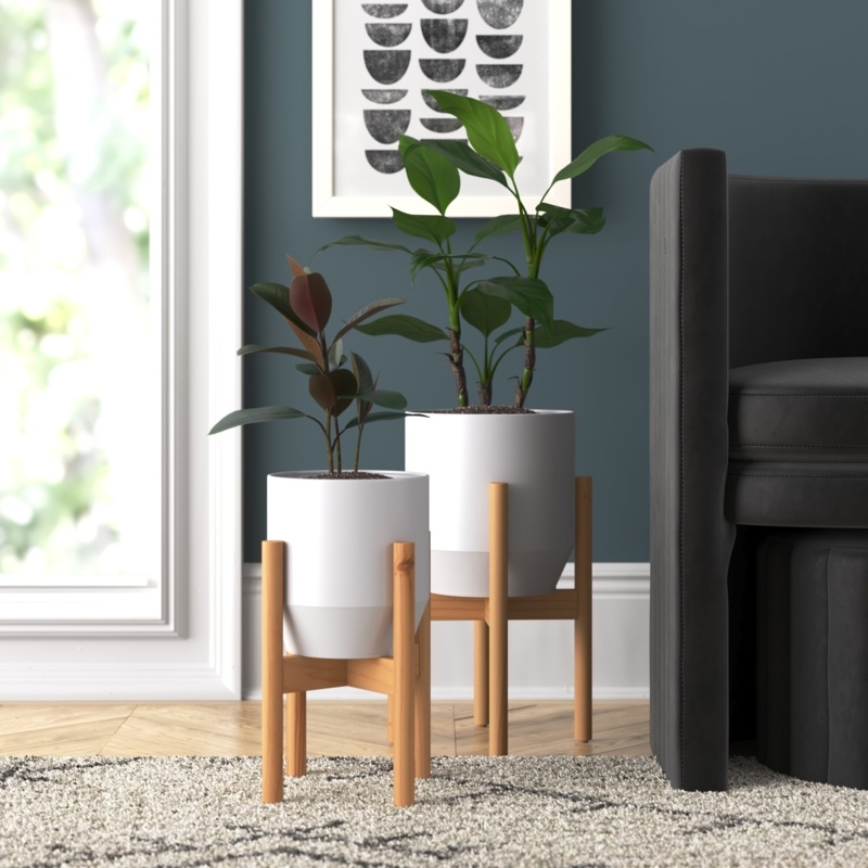 Ansel 2 - Piece Metal Pot Planter Set
