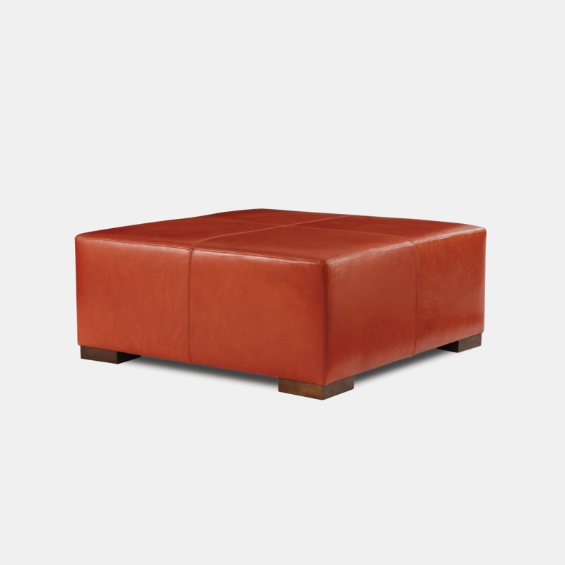 Cocktail Ottoman with Upholstered Tabletop