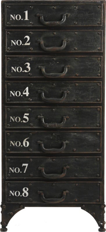 Anton 36'' Tall Iron 8 - Drawer Accent Chest