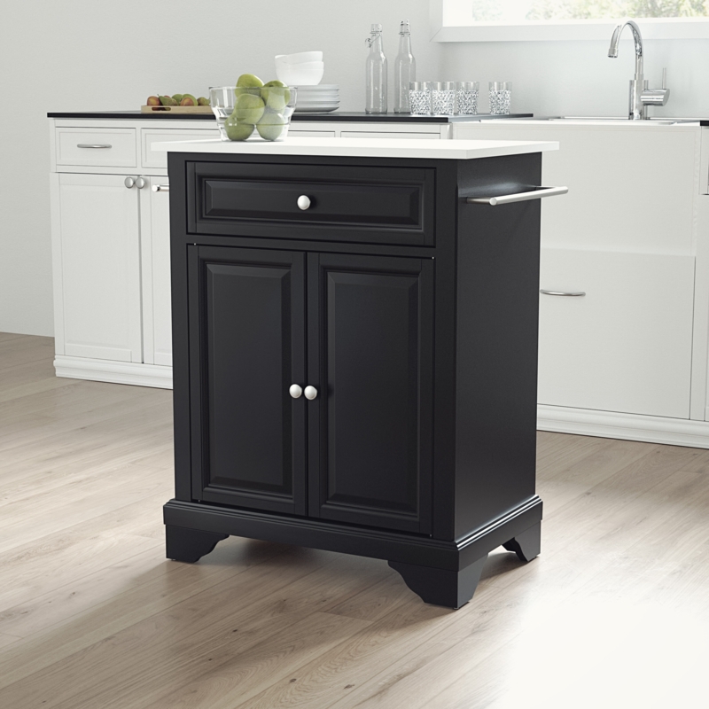 Solid Hardwood Kitchen Island with Storage