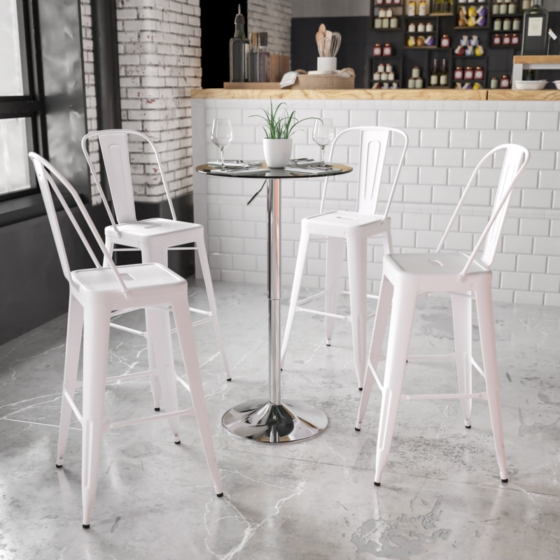Adjustable Height Glass Cocktail Table