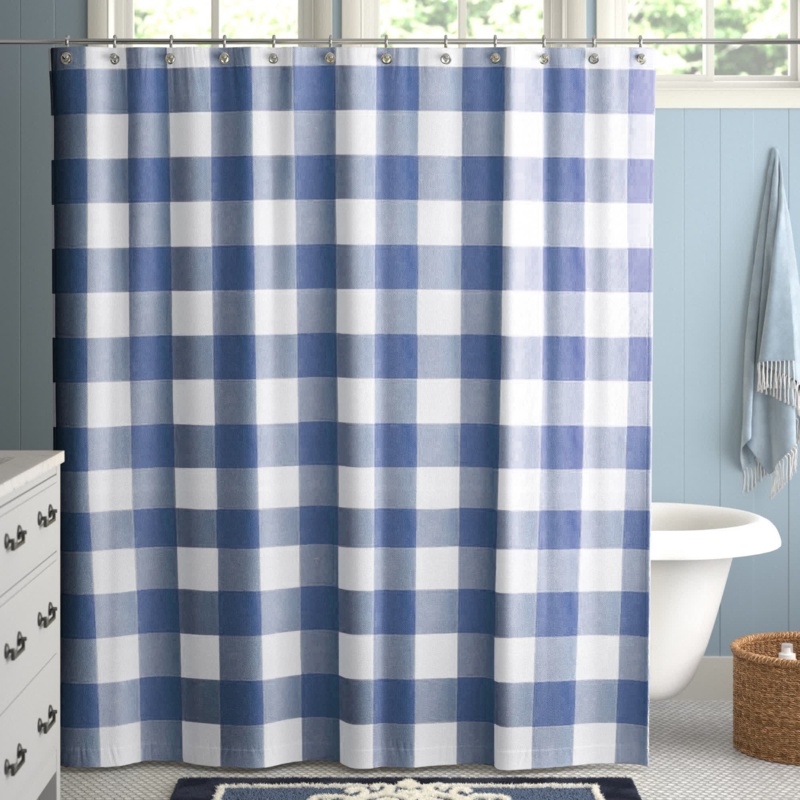Arcadia Plaid Single Shower Curtain