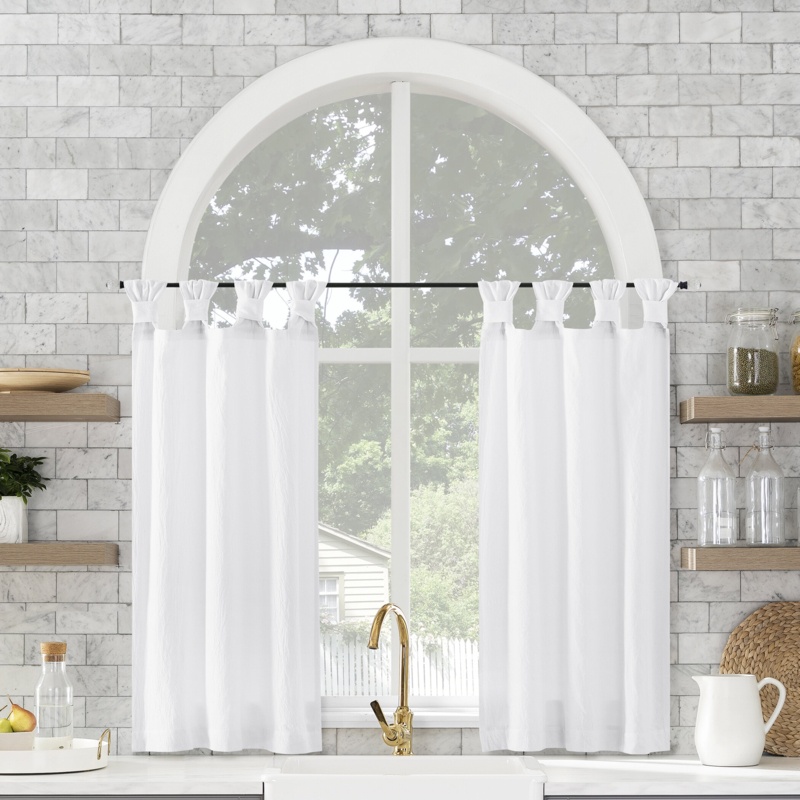 Semi-Sheer Kitchen Curtain Tier Pair