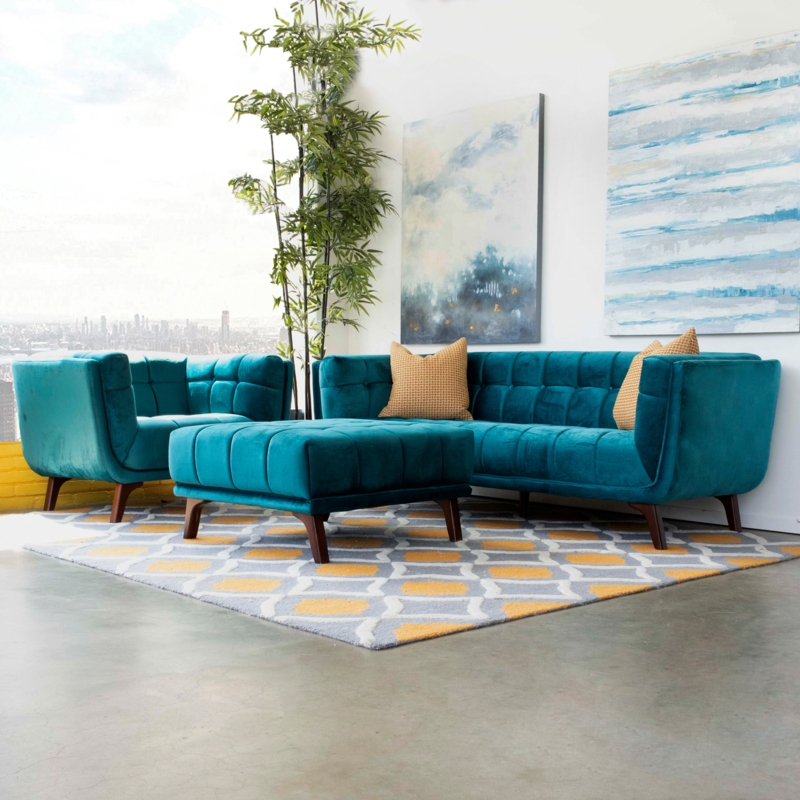 Configurable Living Room Set with Tuxedo Silhouettes