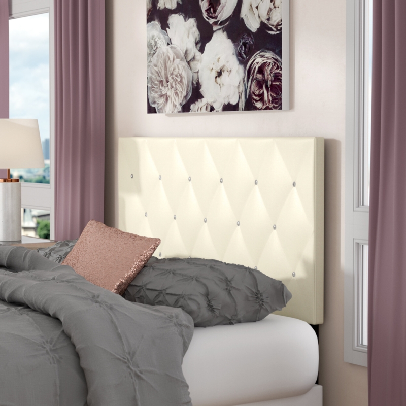 Luxurious Faux Leather Diamond-Tufted Headboard