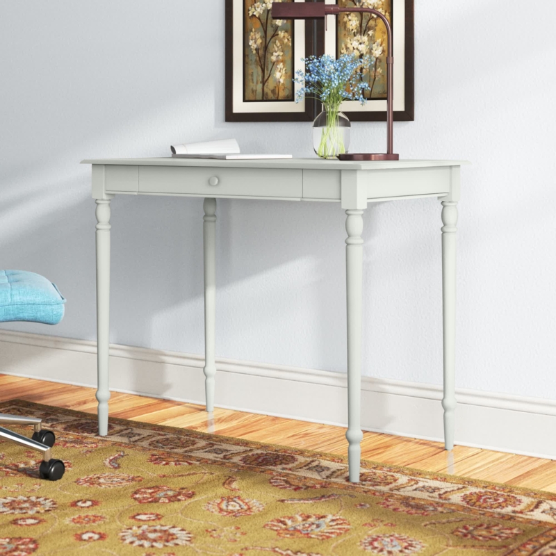 Compact Writing Desk with Drawer and Keyboard Tray
