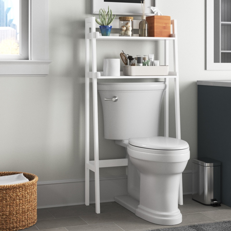 White Over The Toilet Storage Cabinet