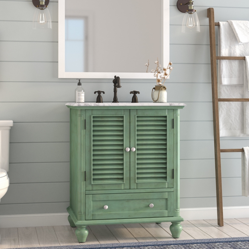 Rustic 30" Single Vanity for Powder Room