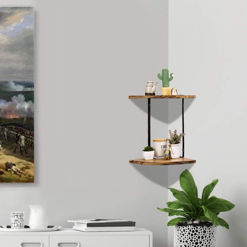 2 Tier Floating Wall Mount Shelf
