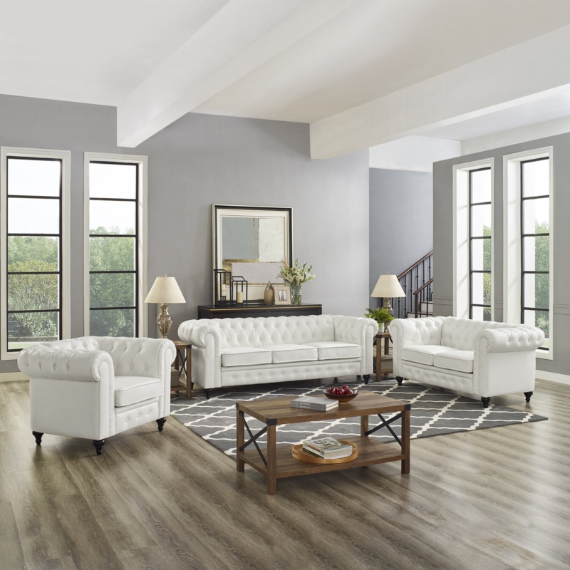 Chesterfield Sofa Set 3 Piece