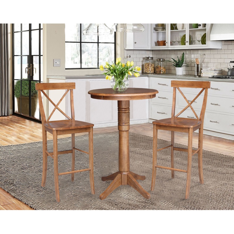 Arliss 2 - Person Bar Height Solid Wood Dining Set