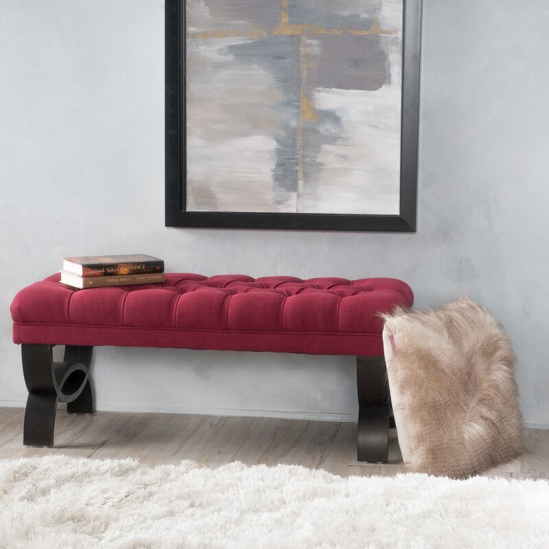 Armless Narrow Entryway Bench