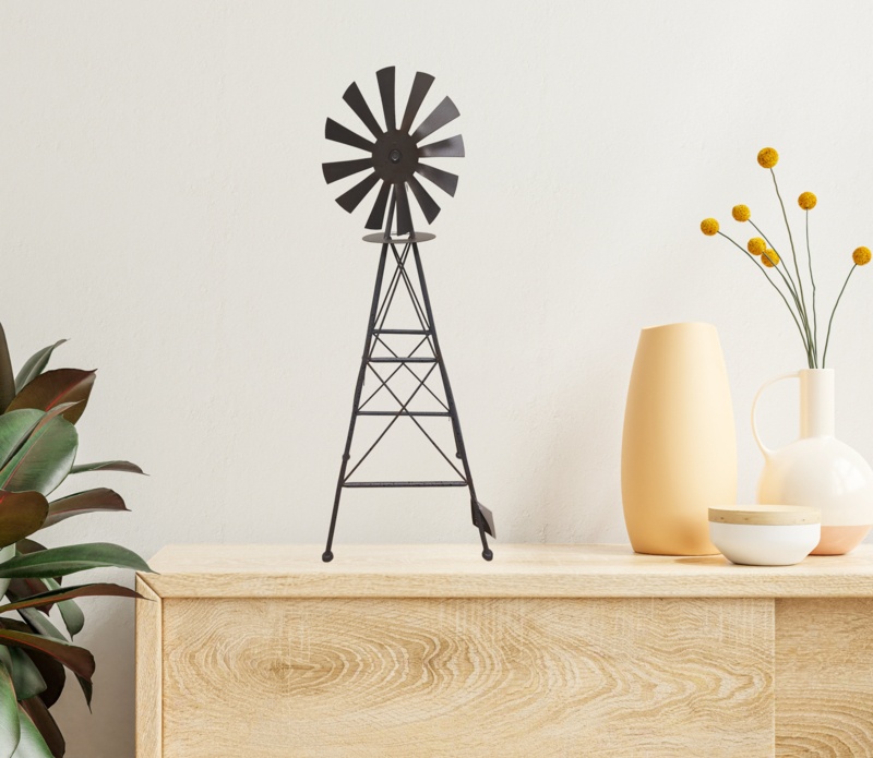 Arredondo Metal Windmill Outdoor Garden Décor