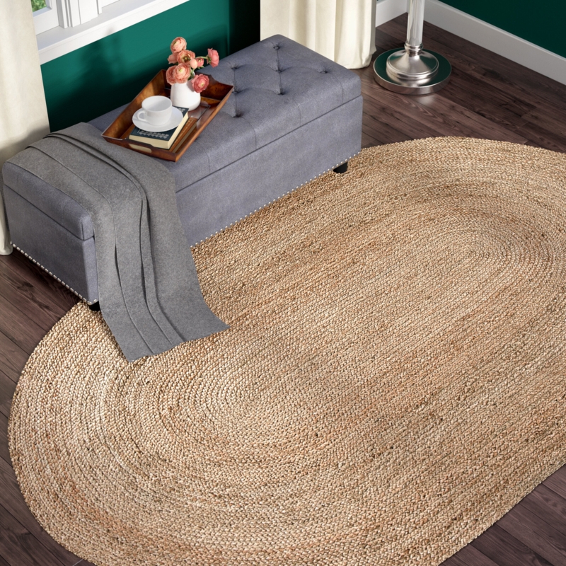 Hand-Woven Natural Jute & Sisal Area Rug