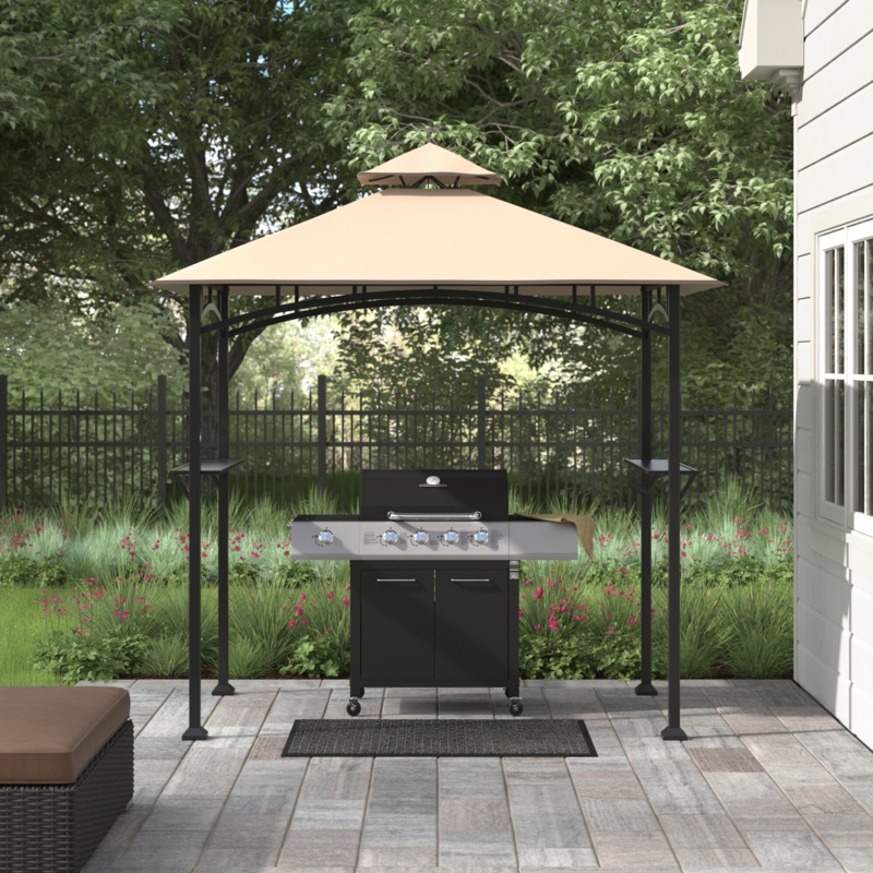 Arryanna 8 Ft. W x 5 Ft. D Steel Grill Gazebo