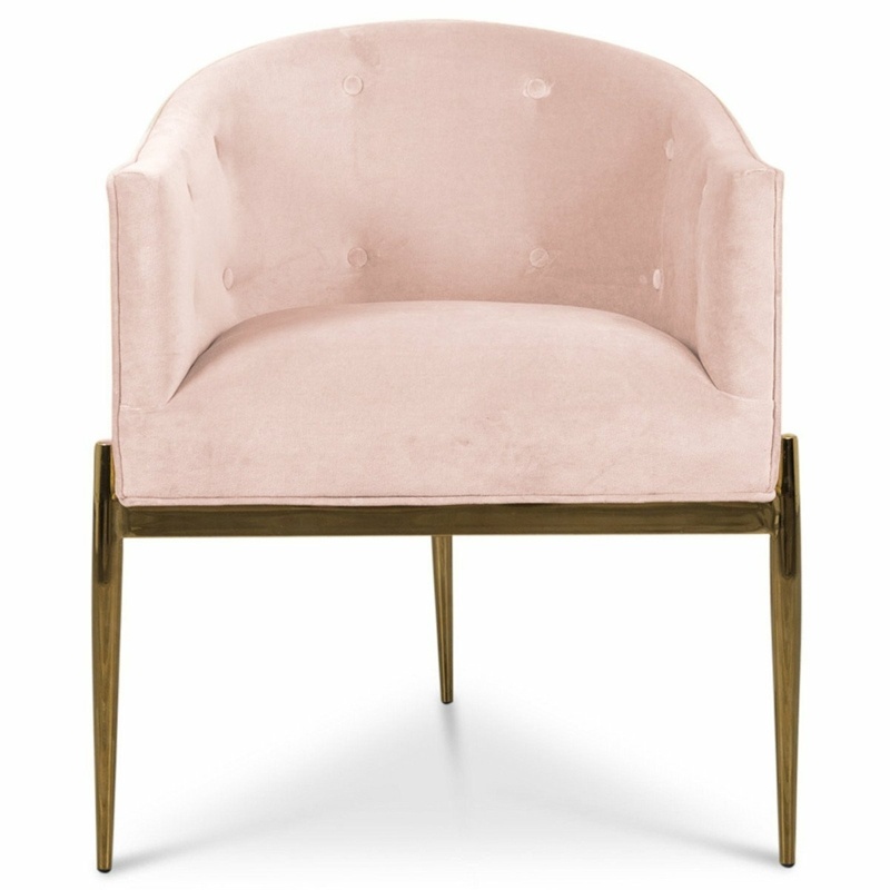Art Deco Tufted Velvet Upholstered Wing Back Arm Chair