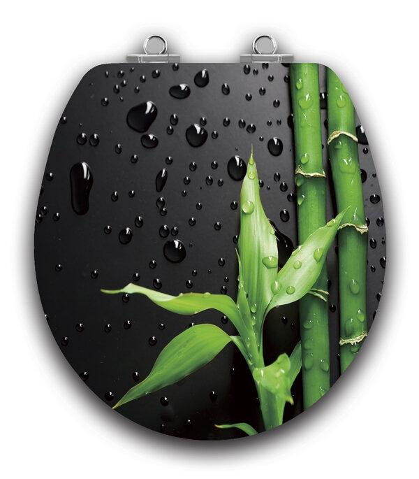 Luxurious Round Toilet Seat with High Gloss Art
