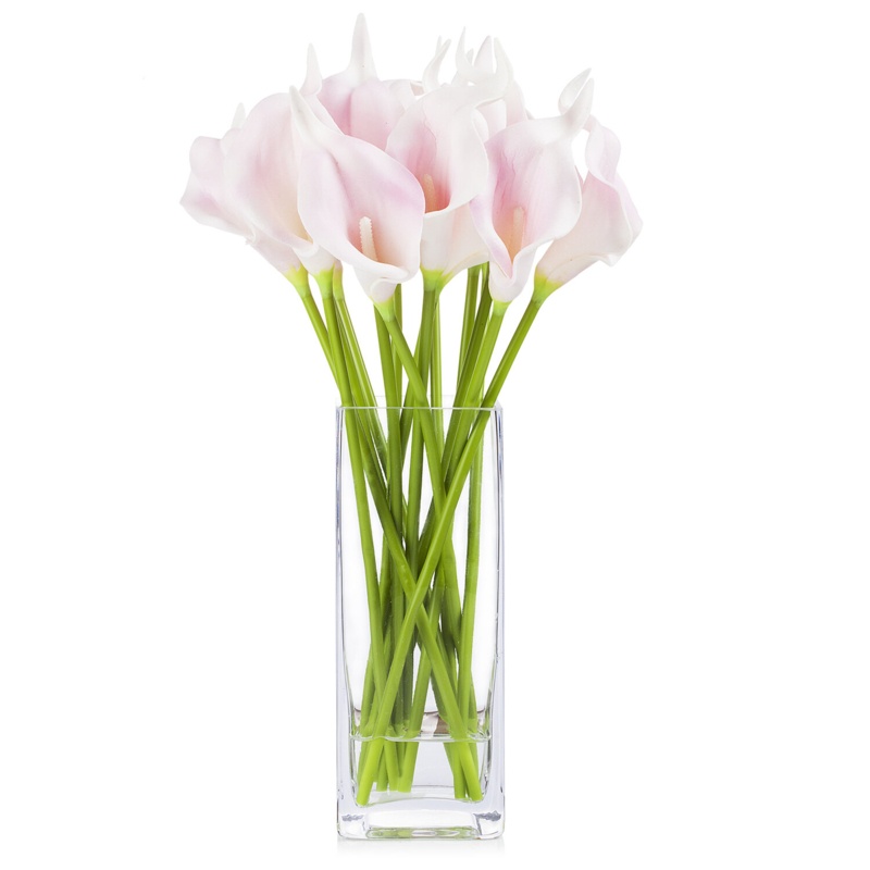 Artificial Real Touch Lilies Flower Arrangements in Vase