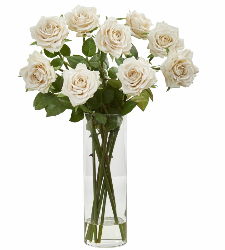 Artificial Roses Floral Arrangement in Vase