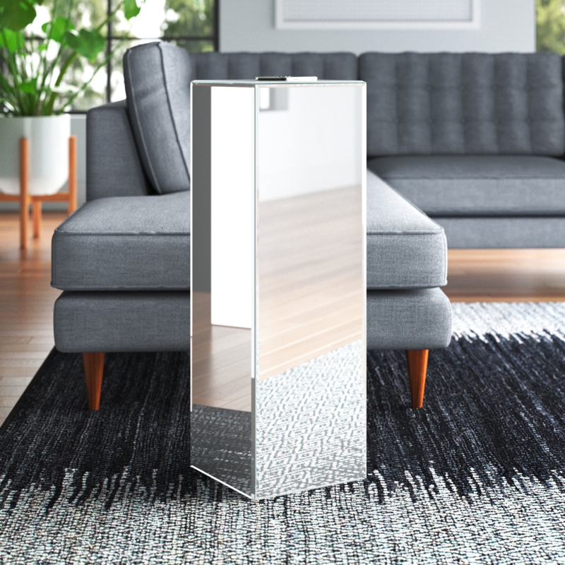Sleek Mirrored End Table