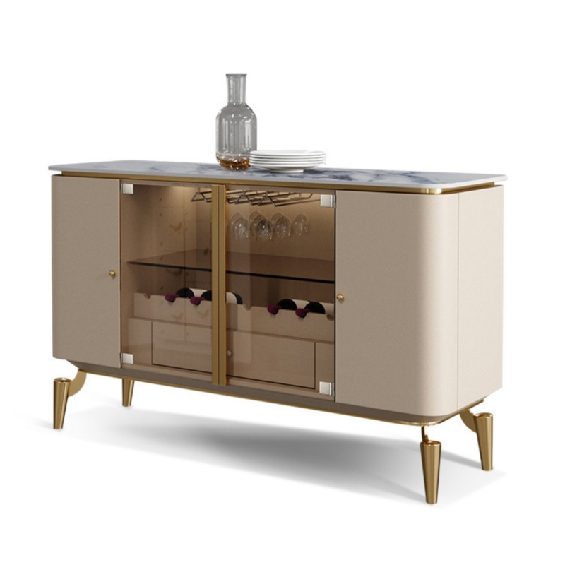 Glossy Texture Large Storage Cabinet