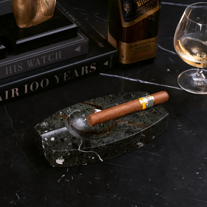 Genuine Marble Oval Cigar Rest