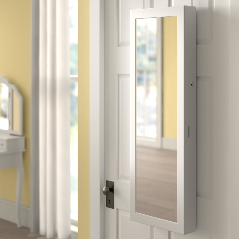 Askins 14.1'' Wide Over-The-Door Jewelry Armoire with Mirror