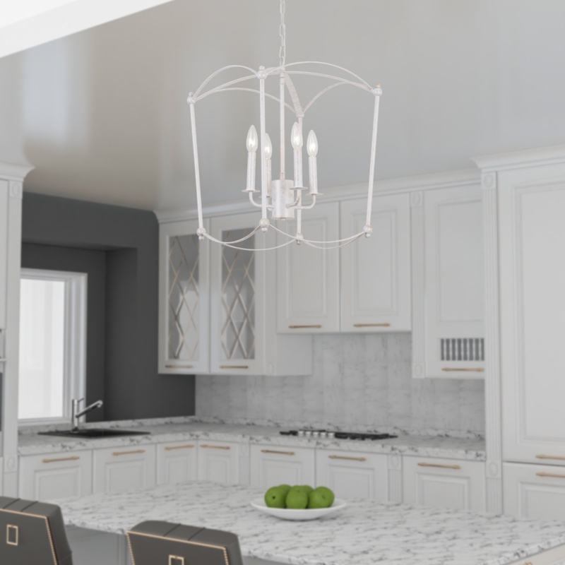 Geometric 4-Light Candle Chandelier